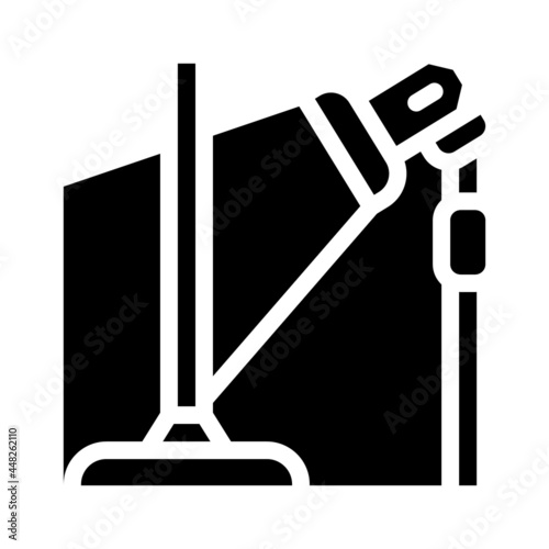 equipment for dancer leg glyph icon vector. equipment for dancer leg sign. isolated contour symbol black illustration
