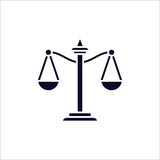Law scale icons symbol vector elements for infographic web