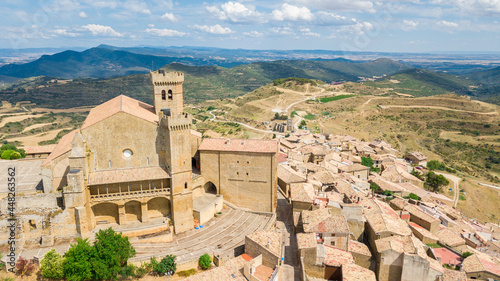 aerial view of ujue medieval town, Spain photo