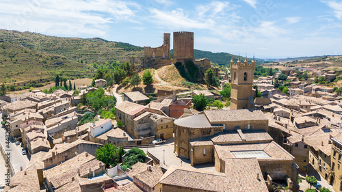 aerial view of uncastillo medieval town in zaragoza province, Spain	
 photo