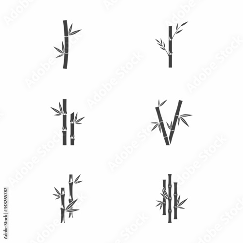 Bamboo Logo Template vector icon illustration design