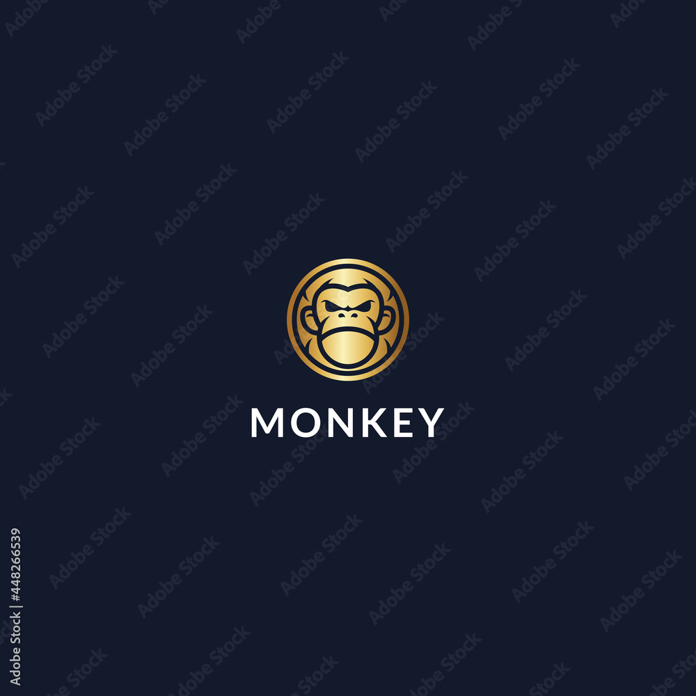 golden monkey logo design. logo template golden monkey logo design. logo template