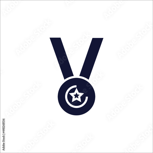 medal icon symbol vector elements for infographic web