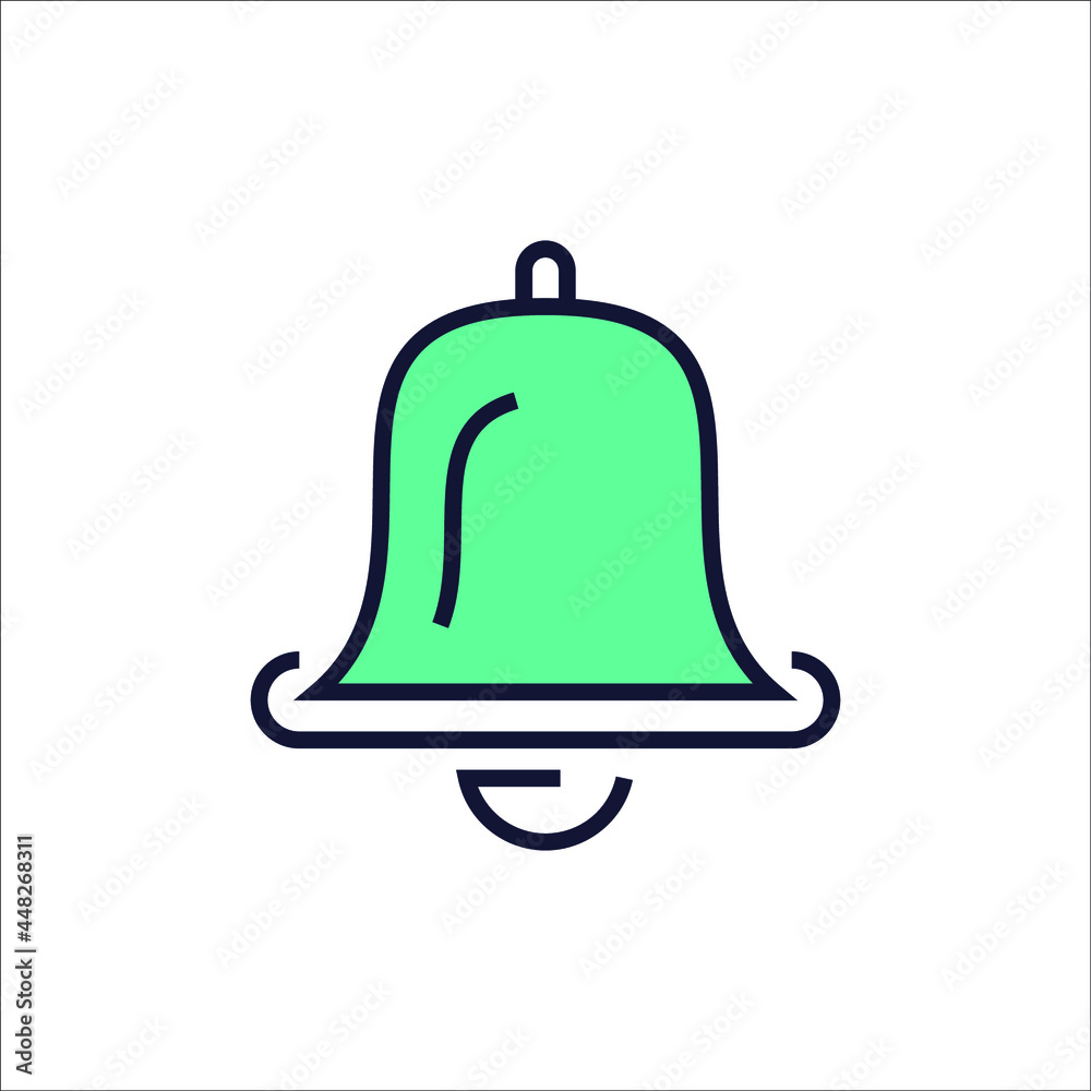 Message notification bell icon symbol vector elements for infographic web Message notification bell icon symbol vector elements for infographic web