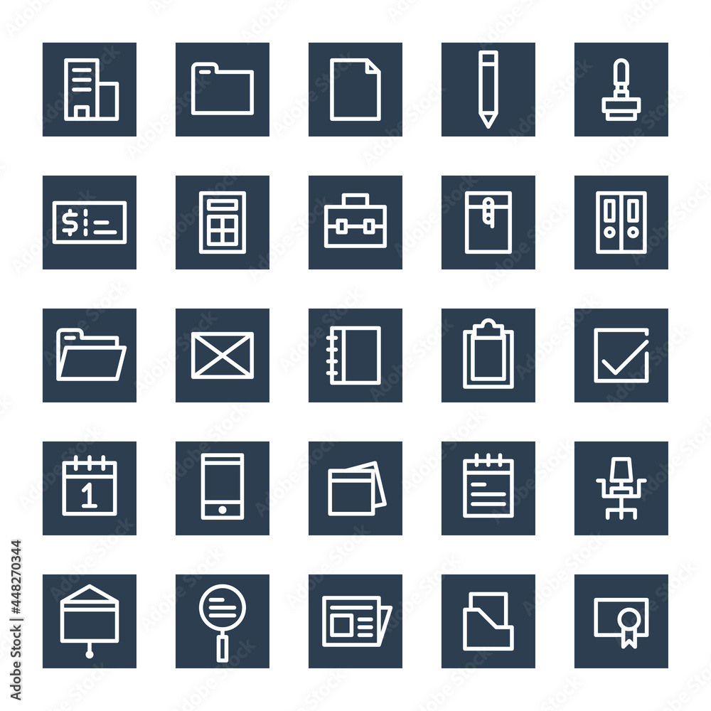 business document and line icon editable stroke business document and line icon editable stroke