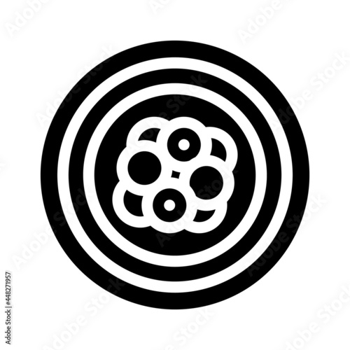 atom electron glyph icon vector. atom electron sign. isolated contour symbol black illustration