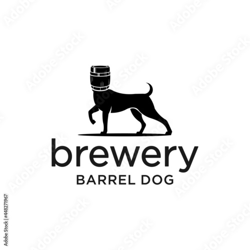 dog design with brewery head