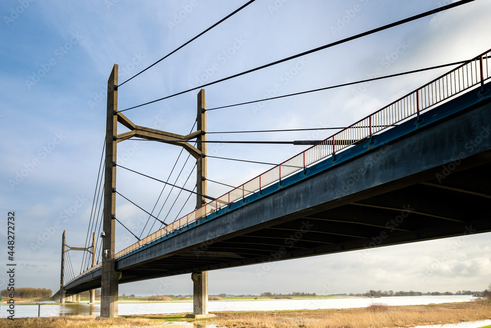 Fototapeta premium Molenbrug over de IJssel bij Kampen, Overijssel Province, The Netherlands