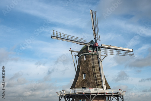 Windmill De Olde Zwarver in Kampen, Overijssel Province, The Netherlands photo