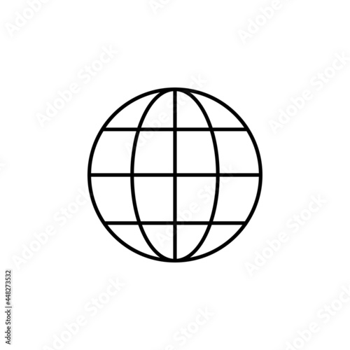 world icon  earth vector  globe illustration