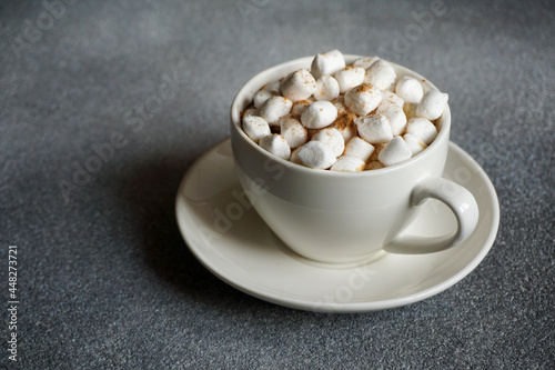 cup of coffee with marshmallows