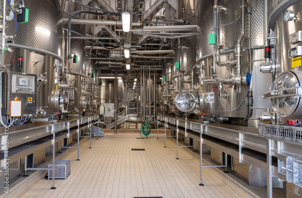 Obraz premium Industrial wine making equipment