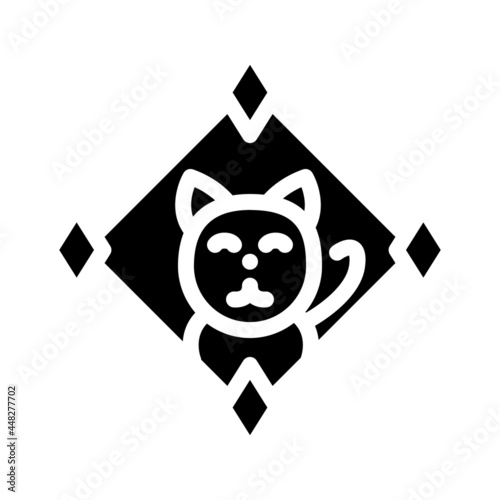 game about digital collectible cats in nft form glyph icon vector. game about digital collectible cats in nft form sign. isolated contour symbol black illustration