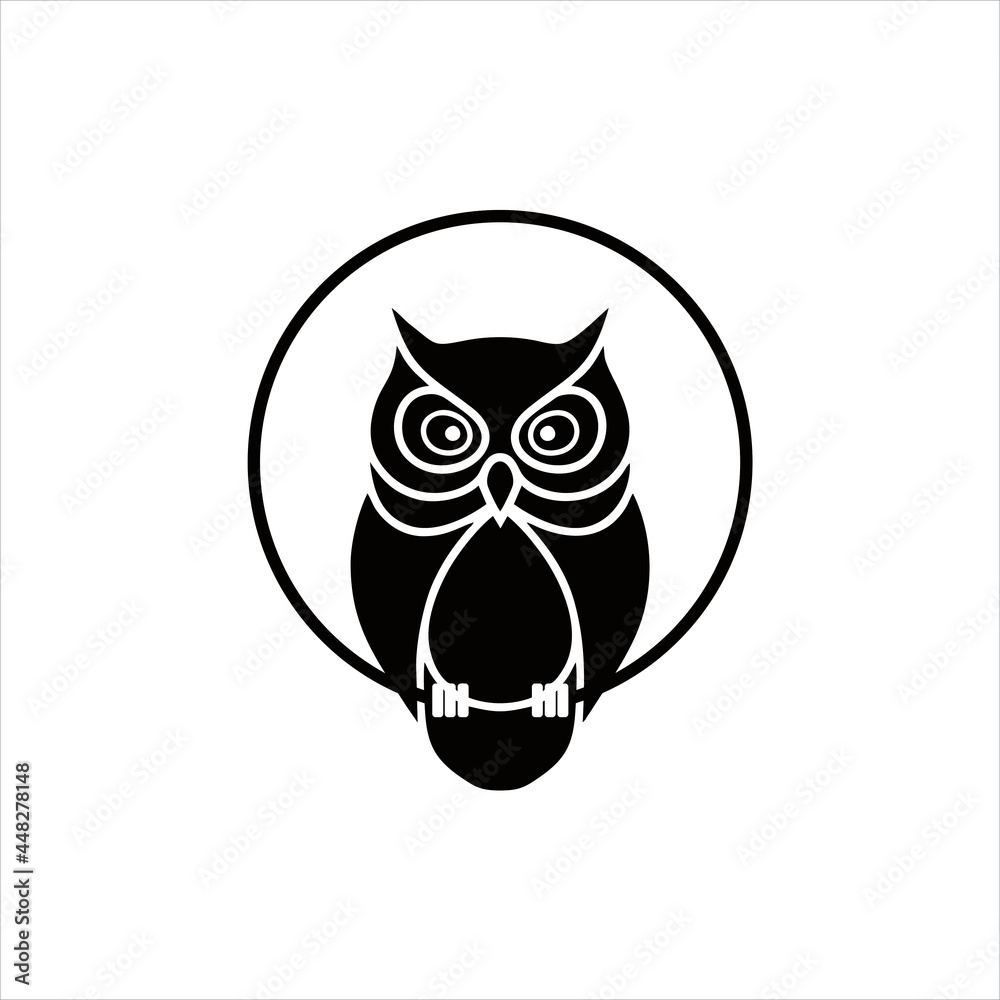 creative simple logo design  owl