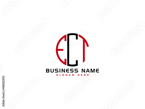 Creative ECT Logo Letter Vector Image Design For Business