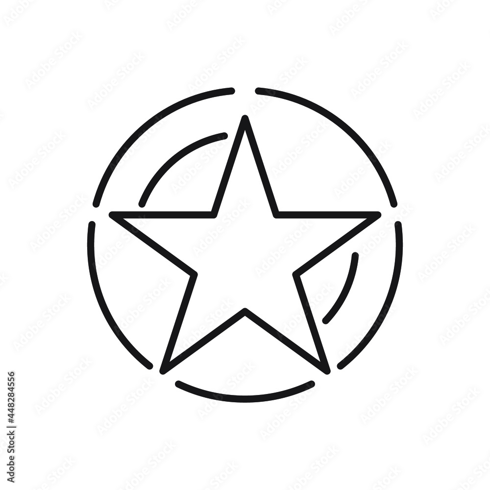 Stars in circle icons symbol vector elements for infographic web