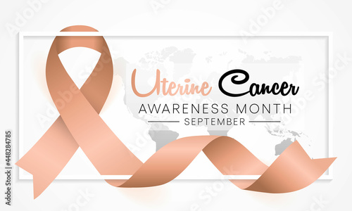 Uterine Cancer awareness month is observed every year in September, it is a type of cancer that begins in the uterus. Vector illustration