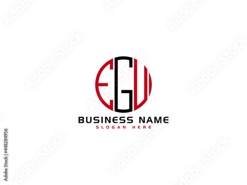 Creative EGU Logo Letter Vector Image Design For Business photo