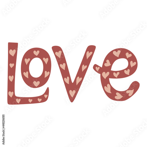 handdrawn lettering  Love word
