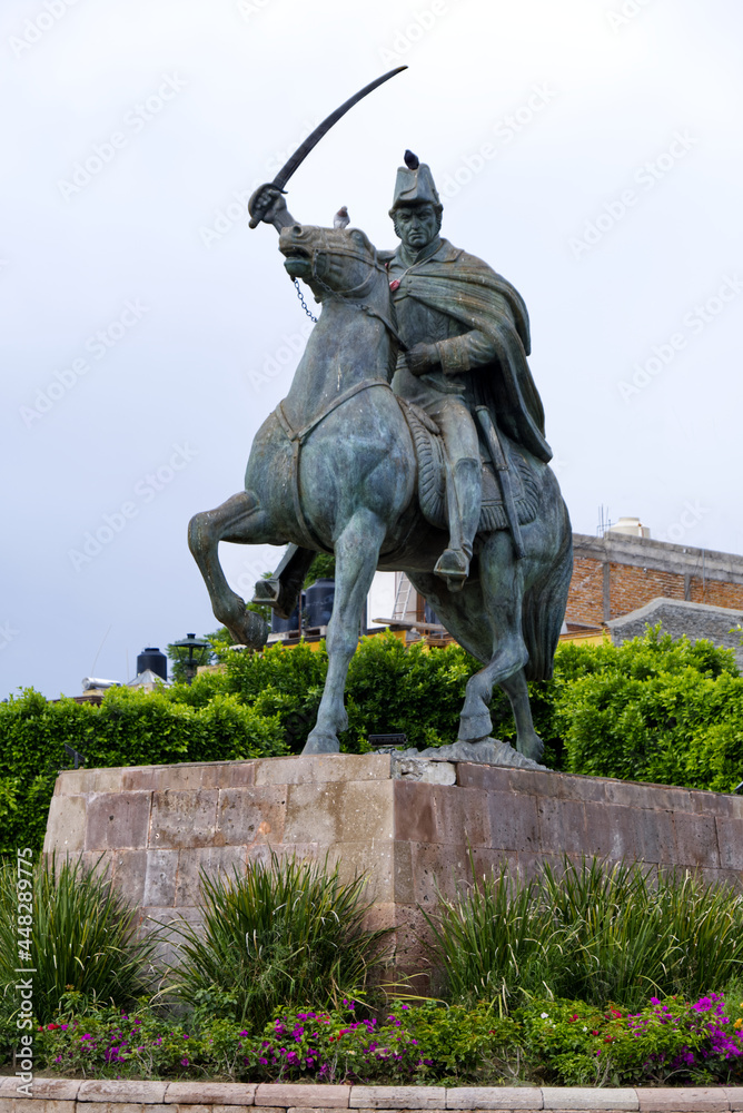 San Miguel de Allende, Mexico - Generale Allende Statue en Plaza Civica