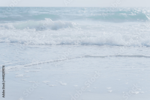 Ocean waves crashing on shore. © Will