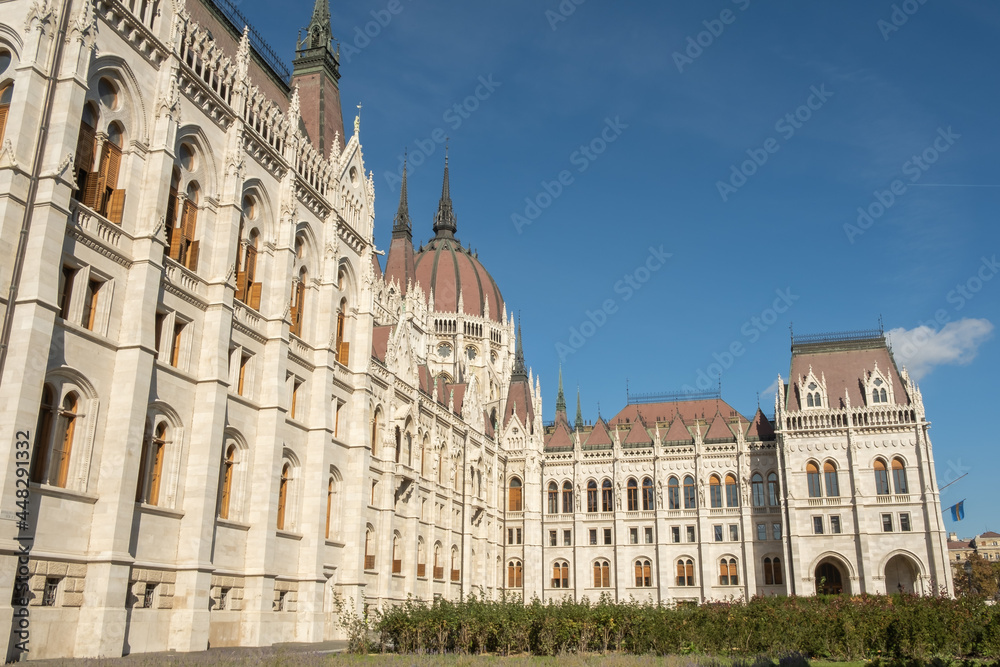 View of Budapest parliament in Budapest, Hungary