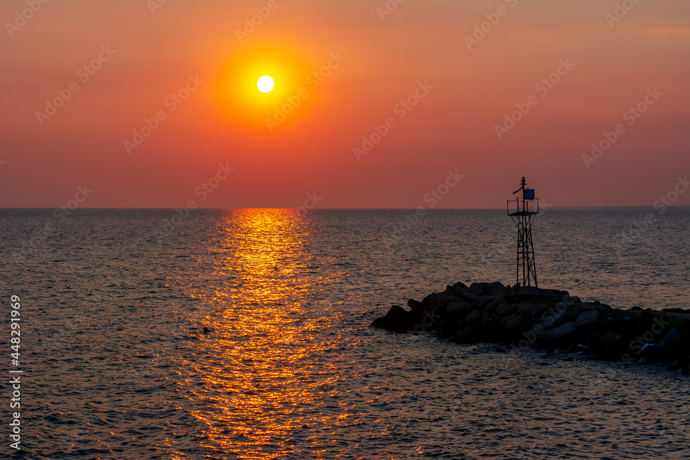 Sunset on Kassandra peninsula, Chalkidiki, Greece