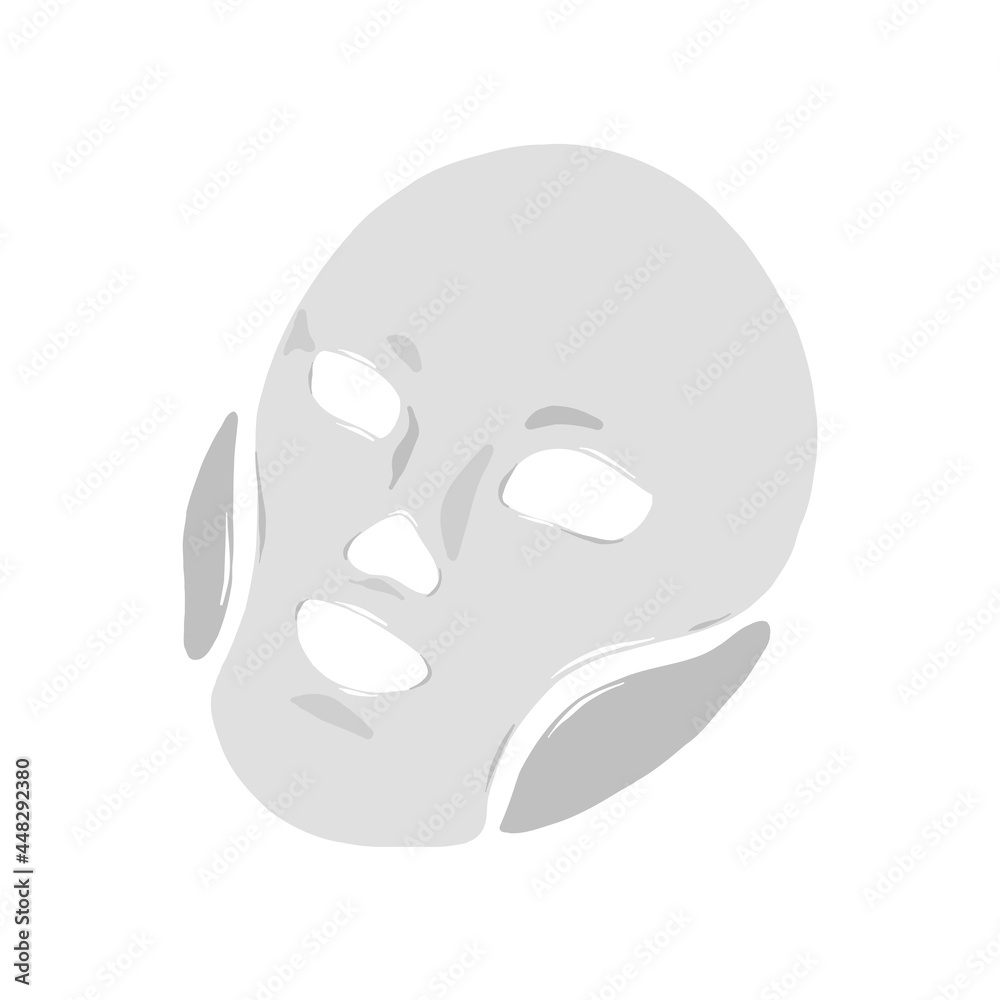 Led face mask, photon skincare device, light anti-aging theraphy, skin treatment for home use, vector illustration isolated on white background