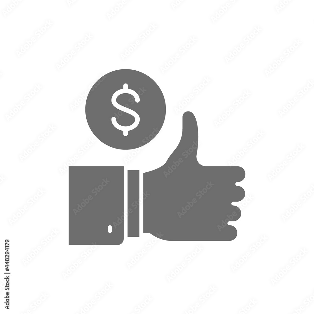Best loan service grey icon. Isolated on white background Best loan service grey icon. Isolated on white background