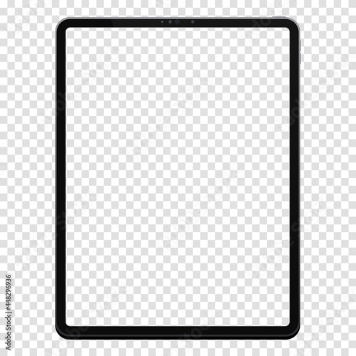 New ipad pro. Tablet pc, mobile device. Multi-touch gadget. Template for design and presentation. Screen ipad. Vector illustration