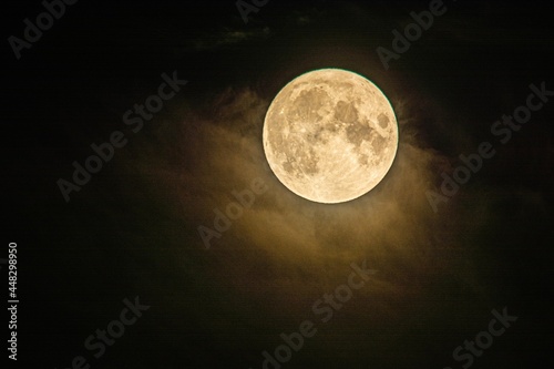 full moon in the night sky