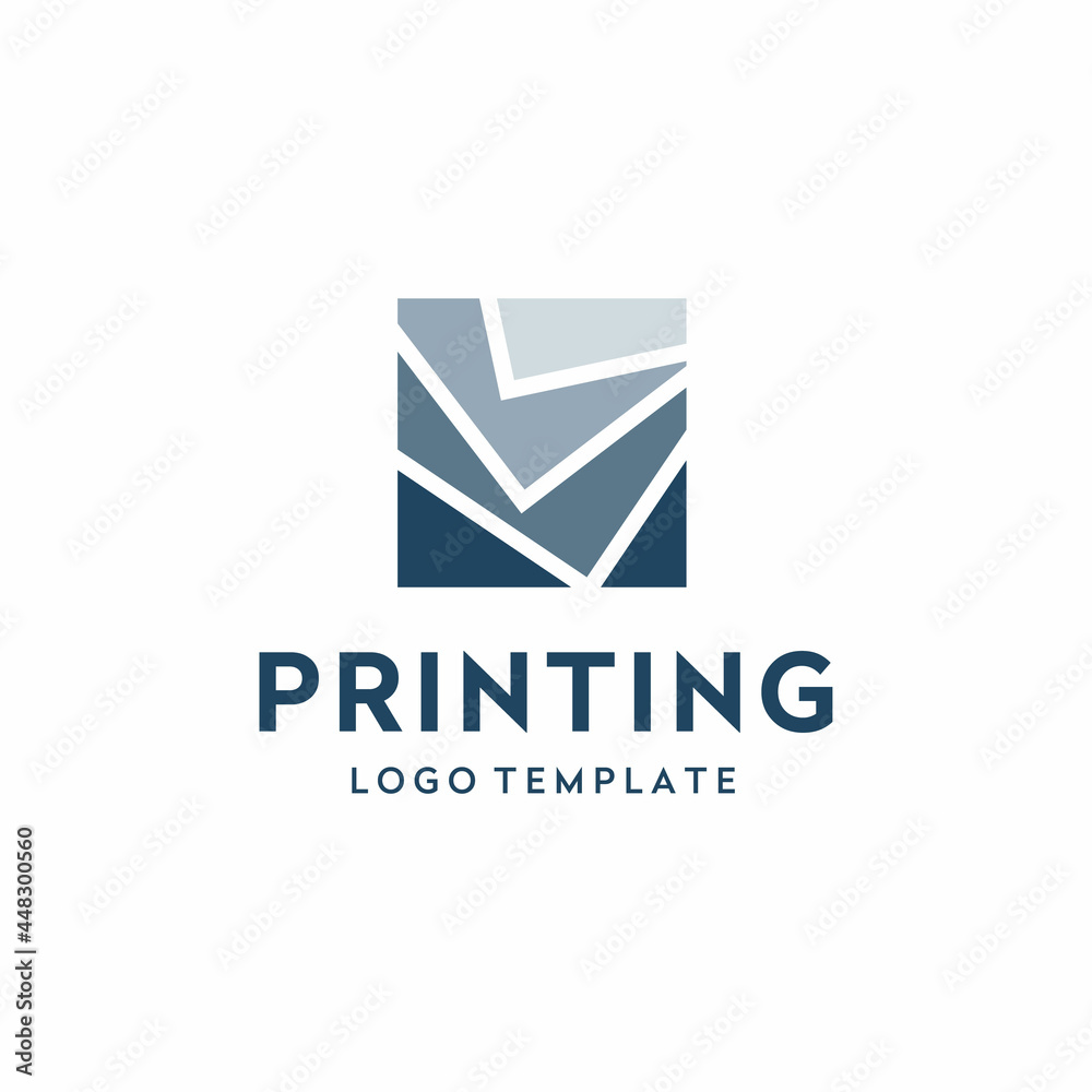 Naklejka premium Layered Paper Sheet for Office Printing Document logo design