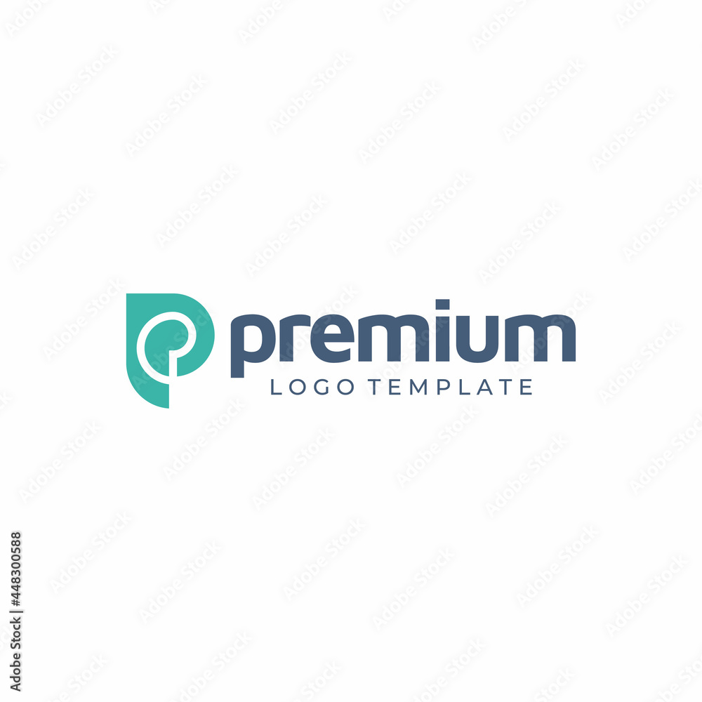 Simple Modern Initial Letter P Icon logo design