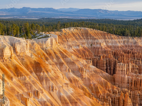 Beautiful sunrise of the Inspiration Point of Bryce Canyon National Park