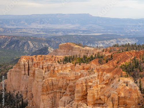 Beautiful sunny view of the Rainbow point of Bryce Canyon National Park