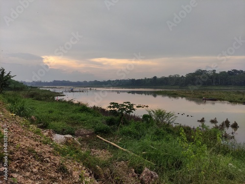 the atmosphere of the brantas river near the karangkates reservoir
