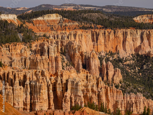 Beautiful sunny view of the Rainbow point of Bryce Canyon National Park