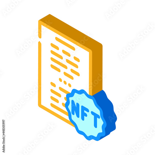 nft and poetry isometric icon vector. nft and poetry sign. isolated symbol illustration