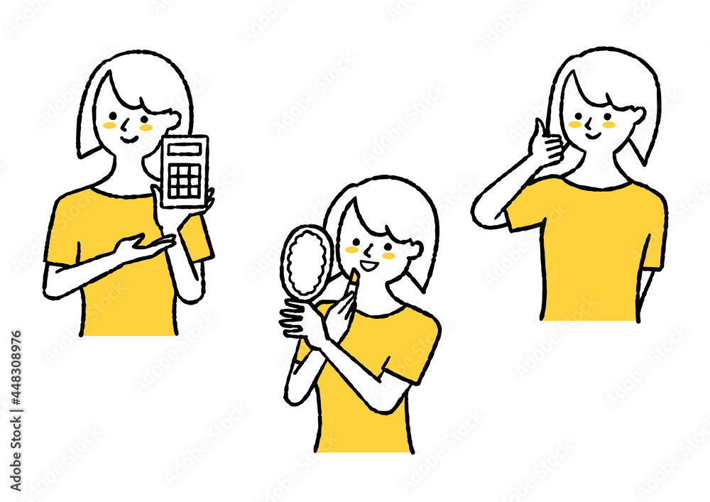 女性のいろんなポーズ 女性のいろんなポーズ