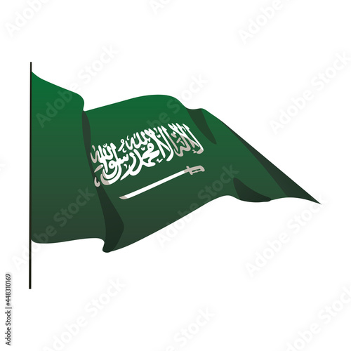 wave saudi arabia flag