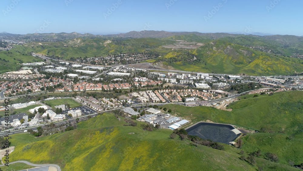 Industrial area  Malibu, Santa Monica Mountains, Agoura Hills, Thousand Oaks Aerial