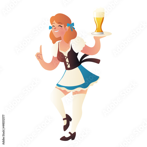 happy bavarian girl
