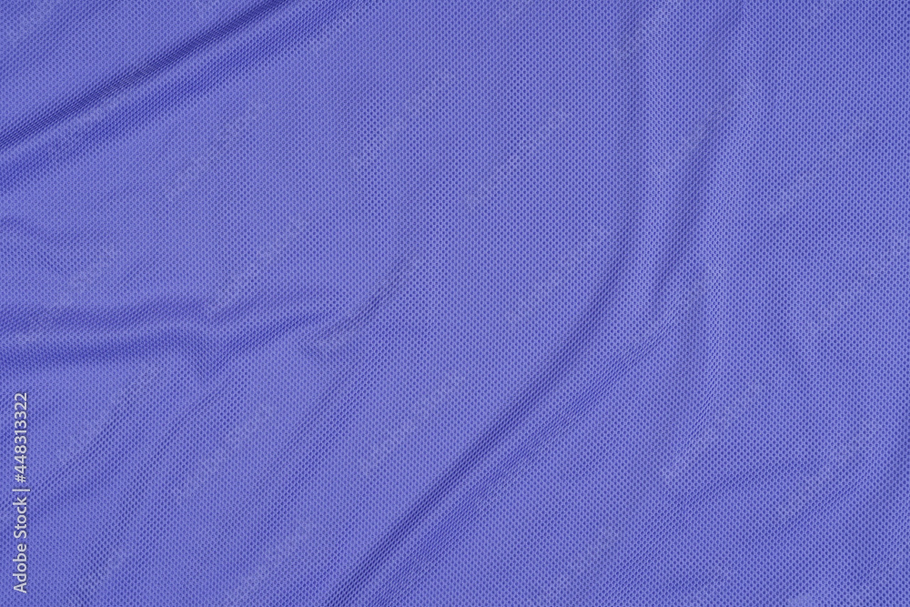 Naklejka premium texture of blue vented sports jersey, shirt background