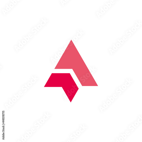 double arrow simple geometric logo vector