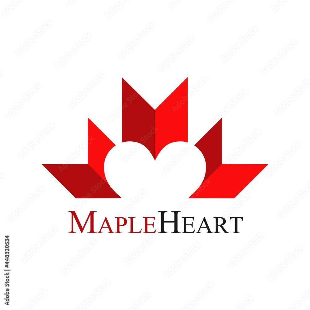 heart logo with red ribbon heart logo with red ribbon