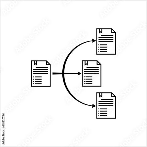 Multiple Copy Icon, Multi Duplication Of Information, Replicate Copy