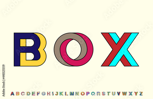 Fototapeta 3d unique creative editable typography letters font family