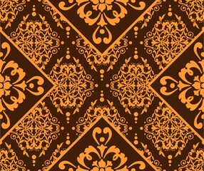 Handdoek met foto Bruin patronen Gouden ornament naadloos patroon  © 33 Studio Design