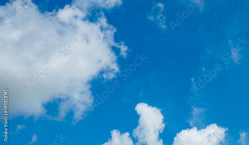 Blue sky and white clouds on a bright day