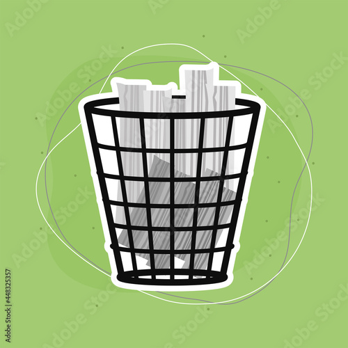 office bin with paper